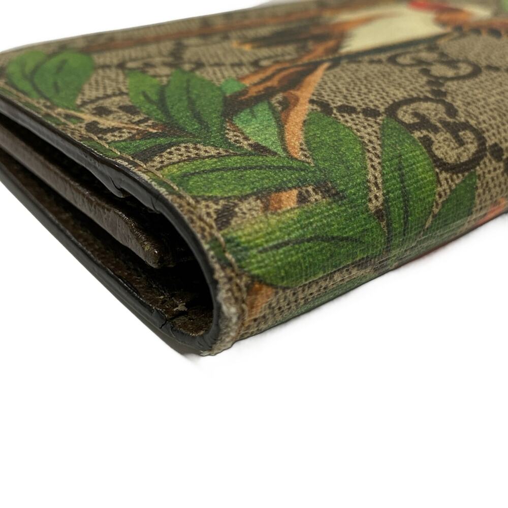 Gucci GG Supreme / Gucci Tian Long Wallet 427011 Dark Brown Beige Multi - Picture 8 of 8